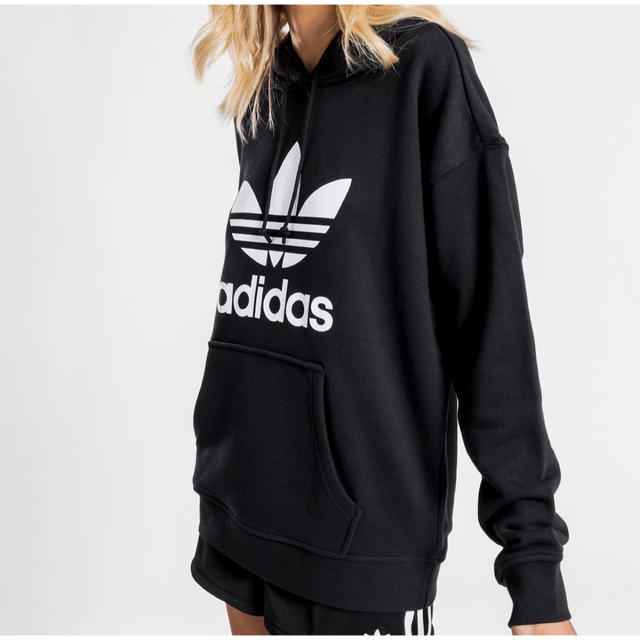 adidas(アディダス)の【新品】adidas トレフォイル フーディー コットンパーカー XS レディースのトップス(パーカー)の商品写真