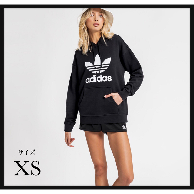 adidas(アディダス)の【新品】adidas トレフォイル フーディー コットンパーカー XS レディースのトップス(パーカー)の商品写真