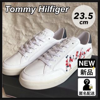 トミーヒルフィガー(TOMMY HILFIGER)の新品 未使用 トミーヒルフィガー レザースニーカー 白(スニーカー)