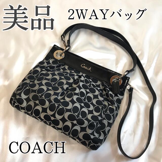 【美品】COACH コーチ シグネチャー ショルダーバッグ2WAY F17599