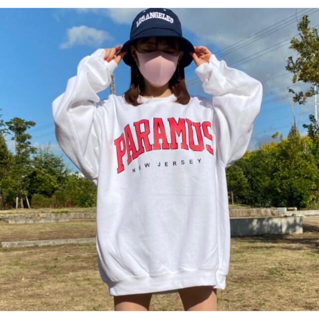 男女兼用PARAMUS パラムス　スゥエット　パラマス　トレーナー（白）