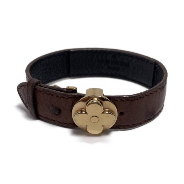 LOUIS VUITTON(ルイヴィトン)のルイ・ヴィトン M64441 ブレスレット ブラウン  LOUIS VUITTON グッドラックブレス オーストリッチ レディースのアクセサリー(ブレスレット/バングル)の商品写真