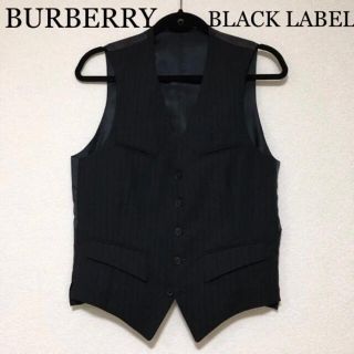 バーバリーブラックレーベル(BURBERRY BLACK LABEL)のBURBERRY バーバリー ベスト ウエストコート ジレ フォーマルスーツ黒(スーツベスト)