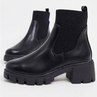 エイソス(asos)のフェイクレザーチェルシーブーツ(22.0～22.5㎝)(ブーツ)