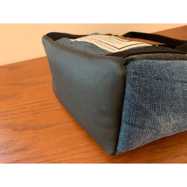  denim×dark gray☆4Pocket tote bag ハンドメイドのファッション小物(バッグ)の商品写真