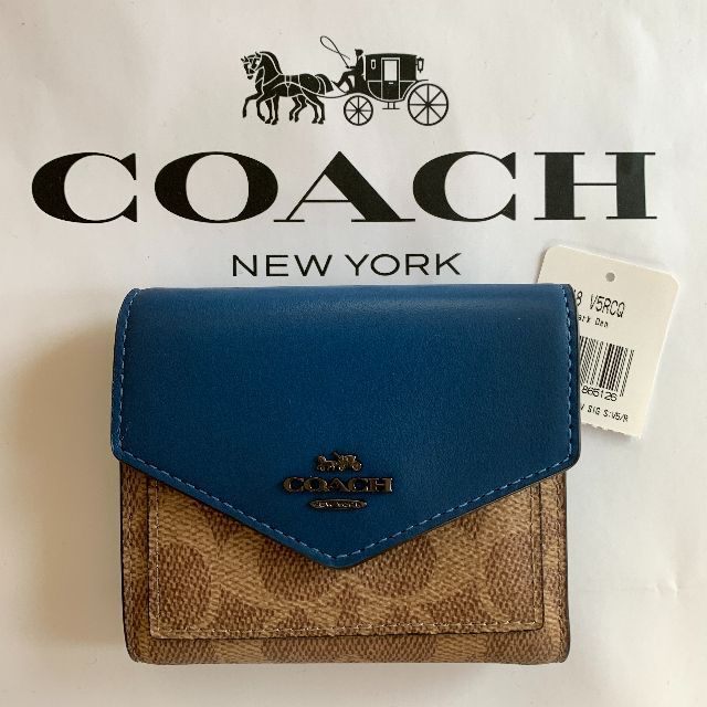 人気沸騰 COACH コーチ 財布 コンパクト ブラック リベット レザー