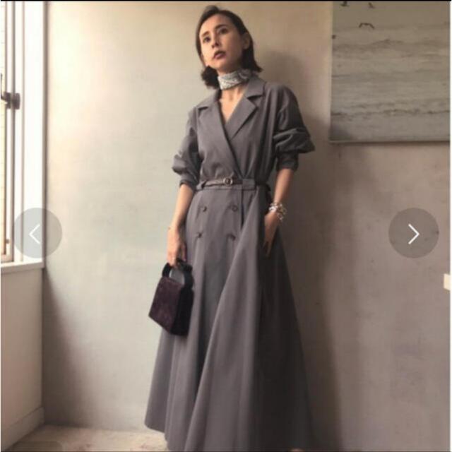 Ameri VINTAGE  LONG COAT LIKE BELT DRESS