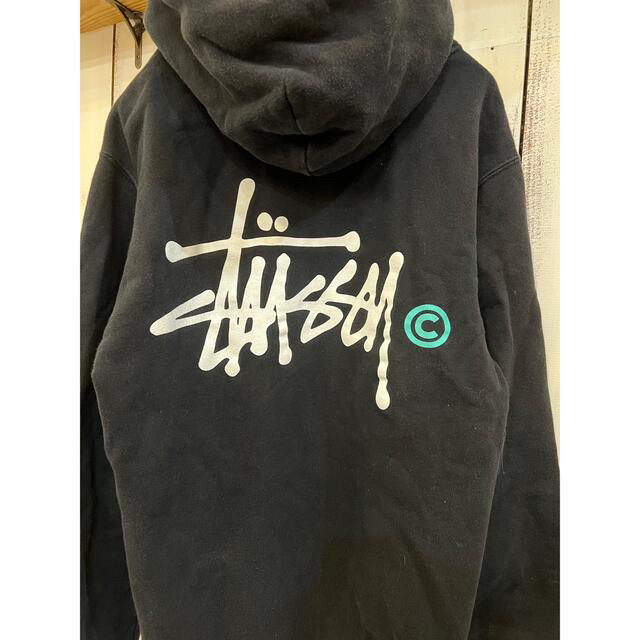 stussy ステューシー　パーカー　ブラック　M バックロゴ　大人気