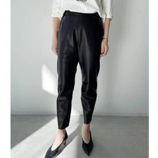 L´Appartement Leather Cropped Pants