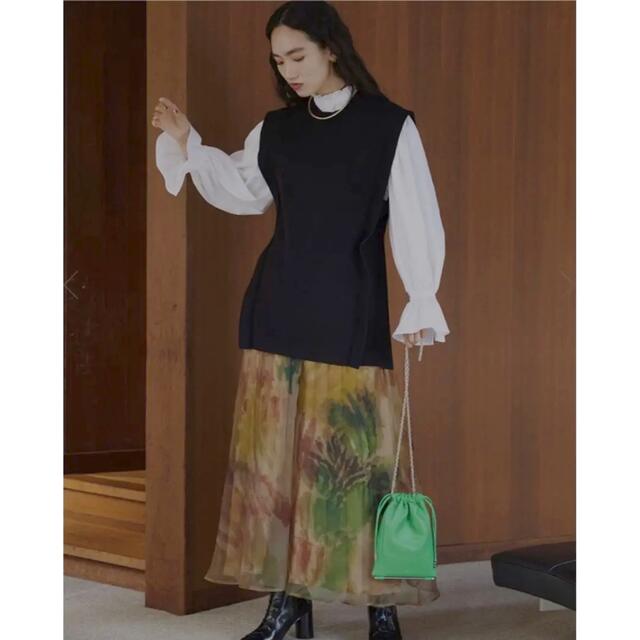 Ameri アメリ UND WILLOW PAINT PLEATS SKIRT - ロングスカート