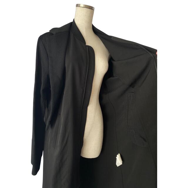 Yohji Yamamoto(ヨウジヤマモト)のヨウジ  ウール混 異素材切り替えドッキングロングジャケットコート #［947］ レディースのジャケット/アウター(ロングコート)の商品写真