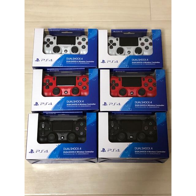 DUALSHOCK 4 ワイヤレスコントローラー ブラック ホワイト レッド