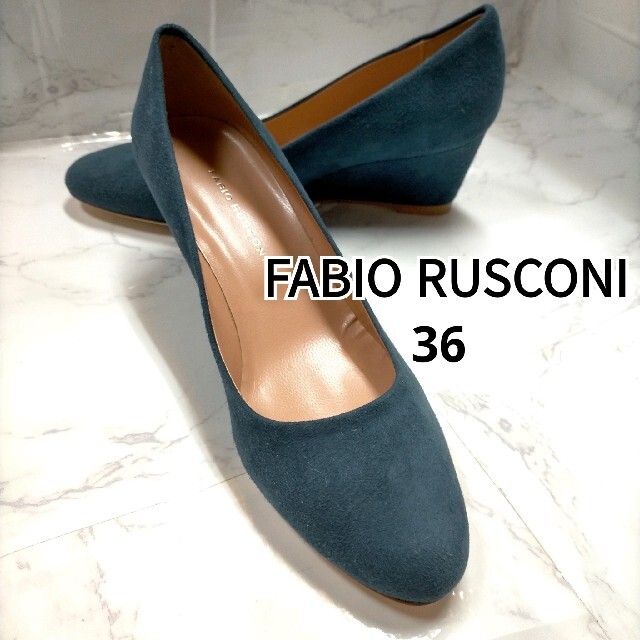 美品  FABIO RUSCONI パンプス スエード 36