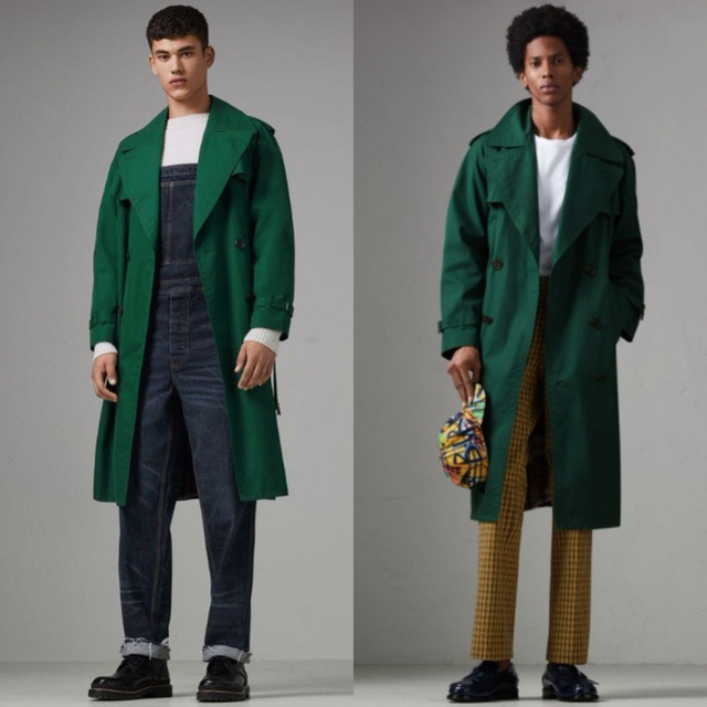 BURBERRY(バーバリー)のBURBERRY 18SS トレンチコート グリーン 限定モデル 美品 メンズのジャケット/アウター(トレンチコート)の商品写真