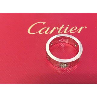 カルティエ(Cartier)のnan様専用　カルティエ Cartier ラブリング ダイヤ3個付 #50(リング(指輪))