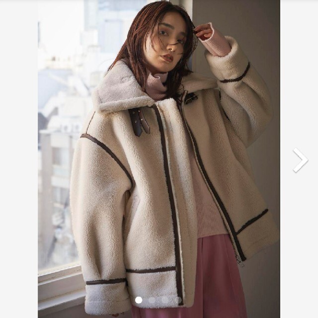 FRAY I.D - 新品タグ付 ビックカラーボンバージャケット M 白 FRAY I.D - 新品タグ付 ビックカラーボンバージャケット M 白