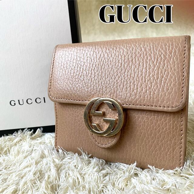 再入荷/予約販売! グッチ GUCCI 折財布 財布 レザー ロゴ金具 インター