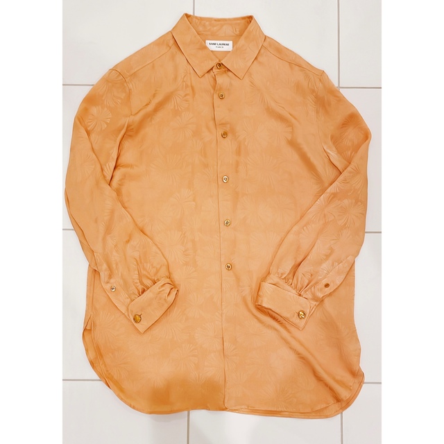Saint Laurent ロングシャツ 37 オレンジ メンズ 長袖 - シャツ