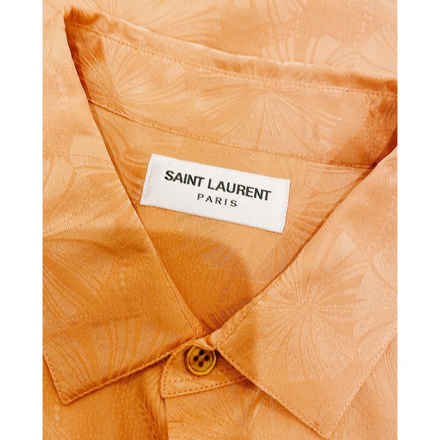 Saint Laurent ロングシャツ 37 オレンジ メンズ 長袖 - シャツ