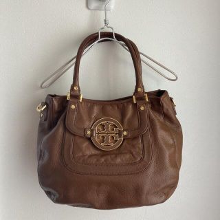 トリーバーチ(Tory Burch)のTORY BURCH トリーバーチ ハンドバッグ 本革 ブラウン A4可(ハンドバッグ)