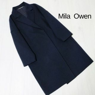 ミラオーウェン(Mila Owen)のミラオーウェン Mira Owen ロングコート チェスターコート ダークネイビ(ロングコート)