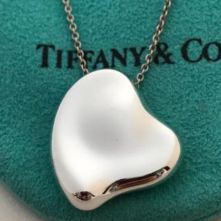 Tiffany ラージフルハートロックチェーンネックレス美品