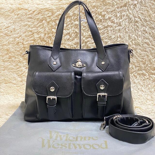 Vivienne Westwood(ヴィヴィアンウエストウッド)の極美品 ヴィヴィアンウエストウッド ショルダーバッグ 2way レザー ブラック レディースのバッグ(ショルダーバッグ)の商品写真