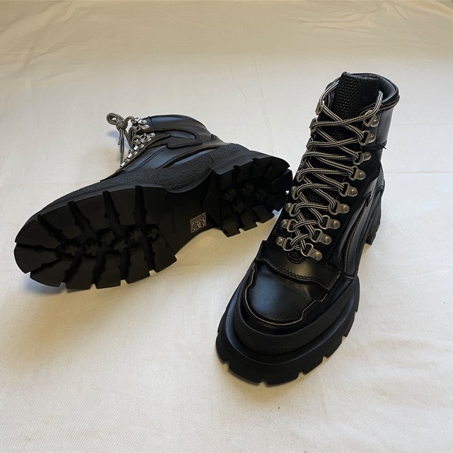 Jil Sander - 新品 JIL SANDER Black Lace-Up Ankle Boot