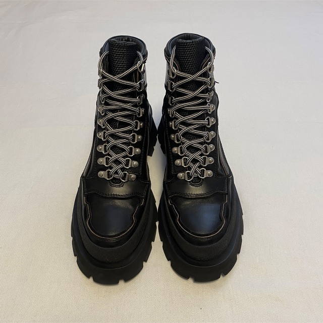 Jil Sander(ジルサンダー)の新品 JIL SANDER Black Lace-Up Ankle Boot メンズの靴/シューズ(ブーツ)の商品写真