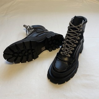 ジルサンダー(Jil Sander)の新品 JIL SANDER Black Lace-Up Ankle Boot(ブーツ)