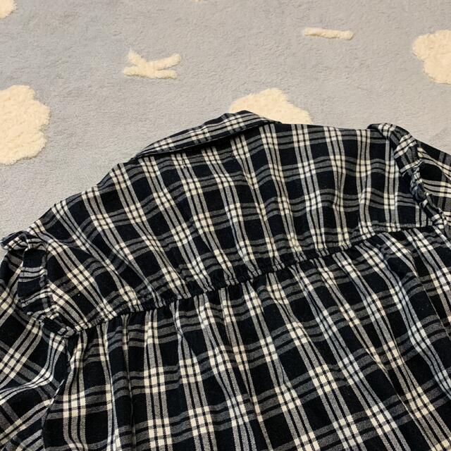 ZARA KIDS(ザラキッズ)のお値下げ中！美品　ザラ　ZARA チェック長袖ワンピース　キッズ レディースのワンピース(ミニワンピース)の商品写真