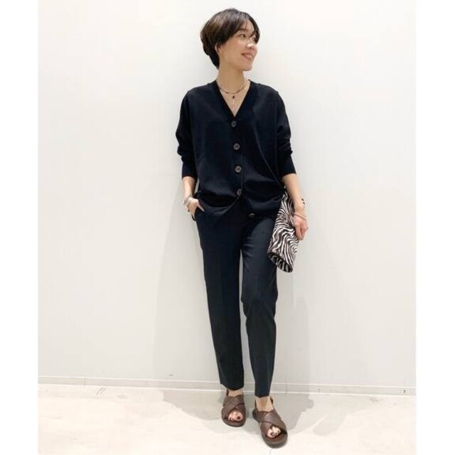 新品 コットンシルクVネックカーディガン