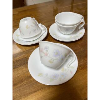 コレール(CORELLE)のCORELLE コレール メイブルー カップ&ソーサー 5客 花柄(食器)