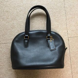 コーチ(COACH)の美品　コーチ　オールドコーチ　9958  ブラック ハンドバッグ 黒　レア(ハンドバッグ)