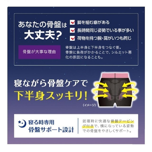 Dr.scholl(ドクターショール)の『コストコ』寝ながらメディキュット 骨盤サポート スパッツ　Lサイズ　ダイエット レディースのレッグウェア(レギンス/スパッツ)の商品写真