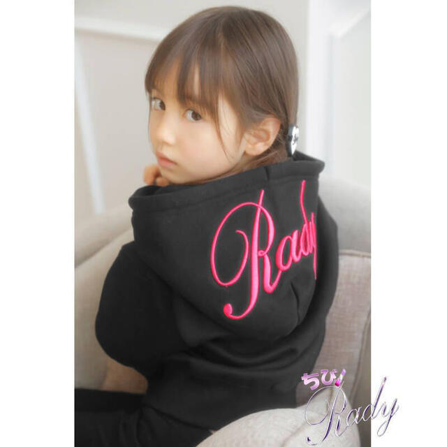 Rady(レディー)の【新品】Rady💗ちびRady💗フードロゴちびセットアップ💗パーカー　レギンス キッズ/ベビー/マタニティのキッズ服女の子用(90cm~)(Tシャツ/カットソー)の商品写真