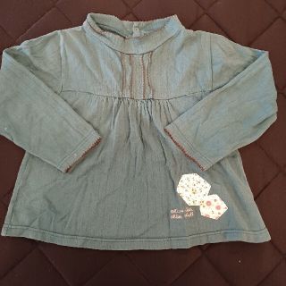 オリーブデオリーブ(OLIVEdesOLIVE)のｵﾘｰﾌﾞﾃﾞｵﾘｰﾌﾞﾄﾞｰﾙグリーン色トップス110(Tシャツ/カットソー)