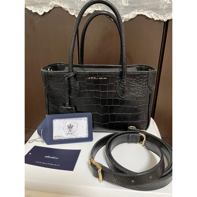 ADMJ クロコ型押しミニトートバック - トートバッグ