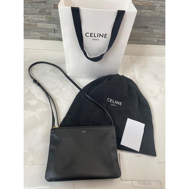 celine - 正規品　CELINE トリオ　スモール　ブラック　ショルダーバッグ　セリーヌ