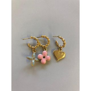 ルイヴィトン(LOUIS VUITTON)の美品ルイヴィトンモノグラムピアス3つセット　LOUISVUITTONピアスセット(ピアス)