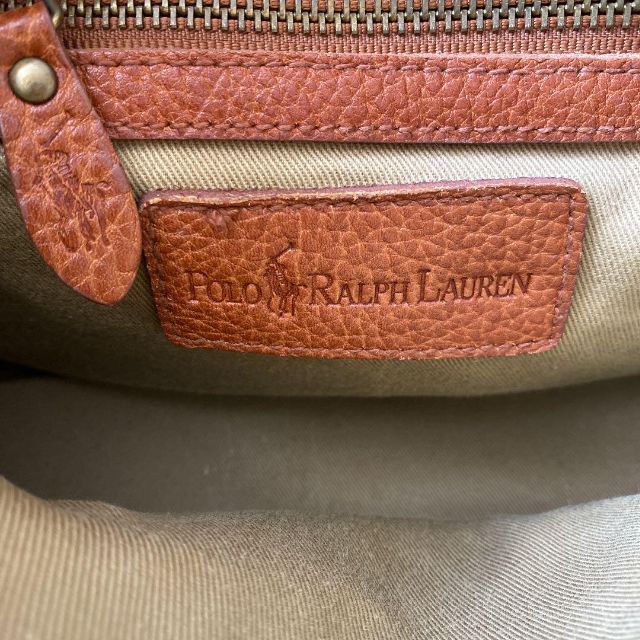 POLO RALPH LAUREN(ポロラルフローレン)の【希少】ポロラルフローレン ミニボストンバッグ チャーム レザー ブラウン レディースのバッグ(ハンドバッグ)の商品写真