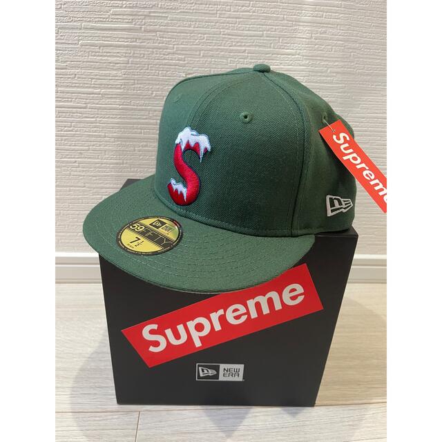 新品未着用◼︎購入先Supreme S Logo New Era 7 1/2 Olive 59.6 - キャップ