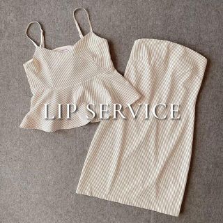 リップサービス(LIP SERVICE)のLIP SERVICE ペプラムキャミソール ワンピース SET セトア(ミニワンピース)