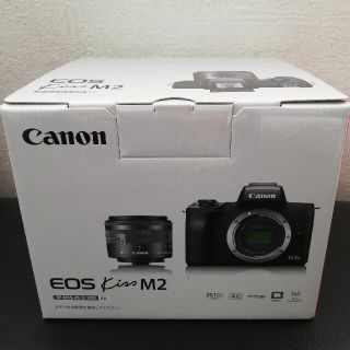 キヤノン(Canon)のCanon　EOS Kiss M2　レンズキット・黒　ブラック　新品未使用(ミラーレス一眼)