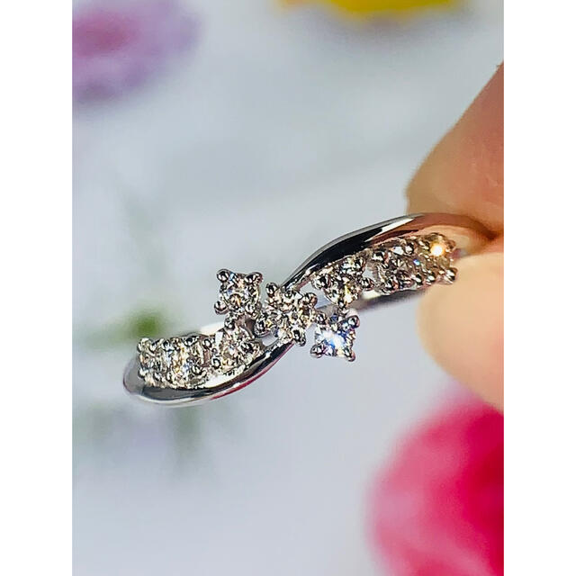 約5.8g ❣️D0.30ct ❗️透かし柄 プラチナダイヤリング プラチナ