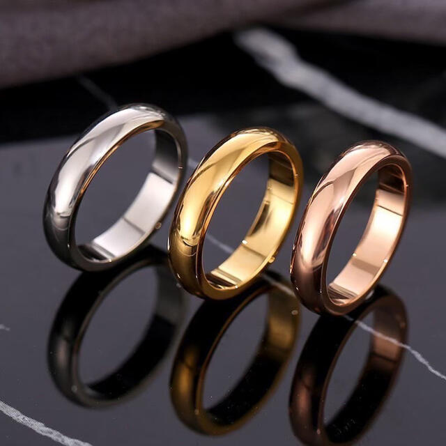 高品質 ツヤリング ステンレスリング ステンレス指輪 ピンキーリング ピンク レディースのアクセサリー(リング(指輪))の商品写真