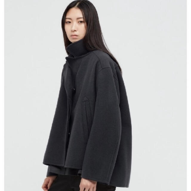 Jil Sander(ジルサンダー)のUNIQLO ジルサンダー　＋J  ダブルフェイスシャツジャケット レディースのジャケット/アウター(テーラードジャケット)の商品写真