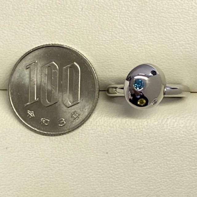 熱販売 Pt900 カラーダイヤモンドリング D0.12ct サイズ11.5号 7.4g
