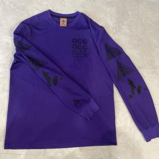 ナイキ(NIKE)のレア品　NIKE ACG ロンT  パープル　紫　XL バックプリント(Tシャツ/カットソー(七分/長袖))