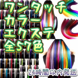 カラー　エクステ　ウイッグ　ウィッグ　ポイント　ワンタッチ　ロング(ロングストレート)